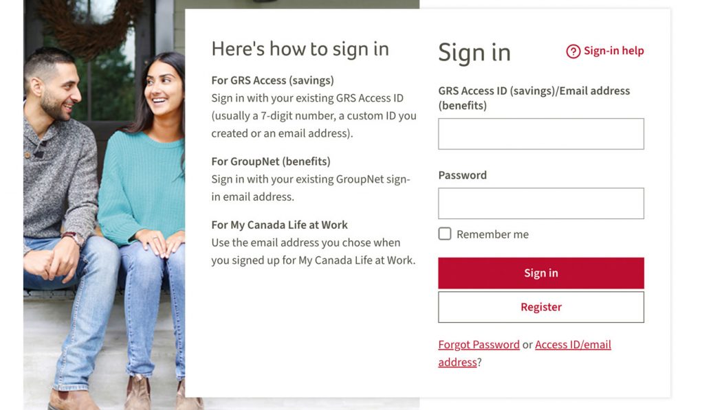 Great West Life User Login Page